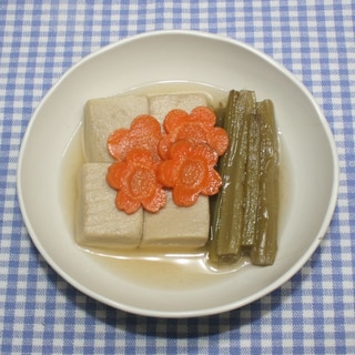 簡単☆定番料理☆乾燥ふきと高野豆腐の煮物